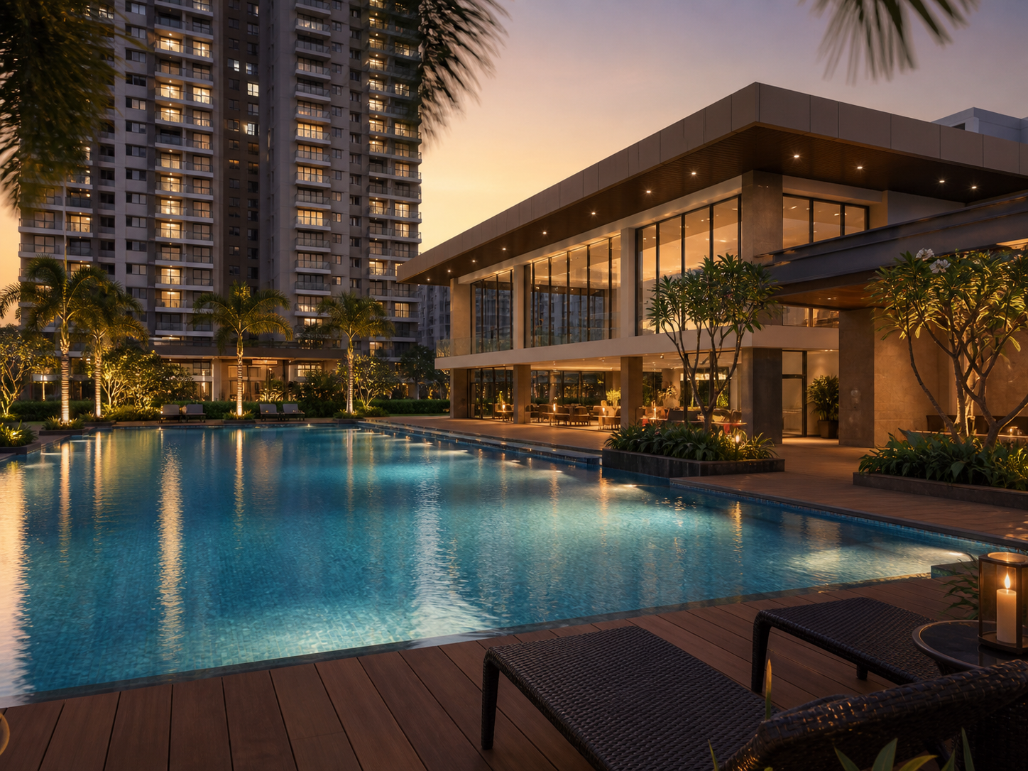 Premium residential clubhouse and swimming pool
